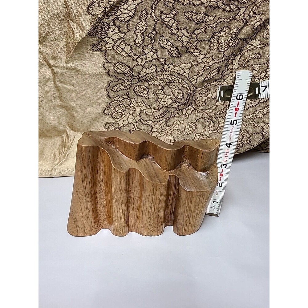 Vintage Wood Waterfall/ Display Hole Center Bottom Or Free Standing Modern
